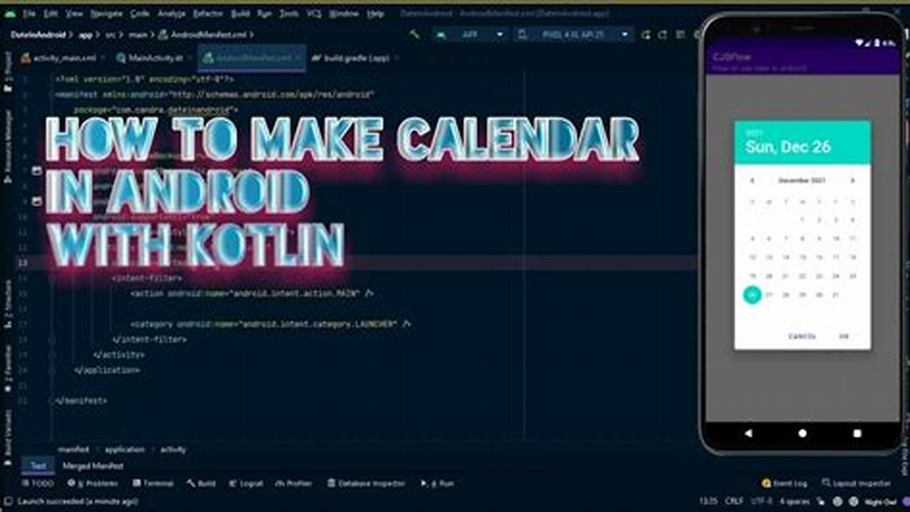 Calendar Android Studio Kotlin