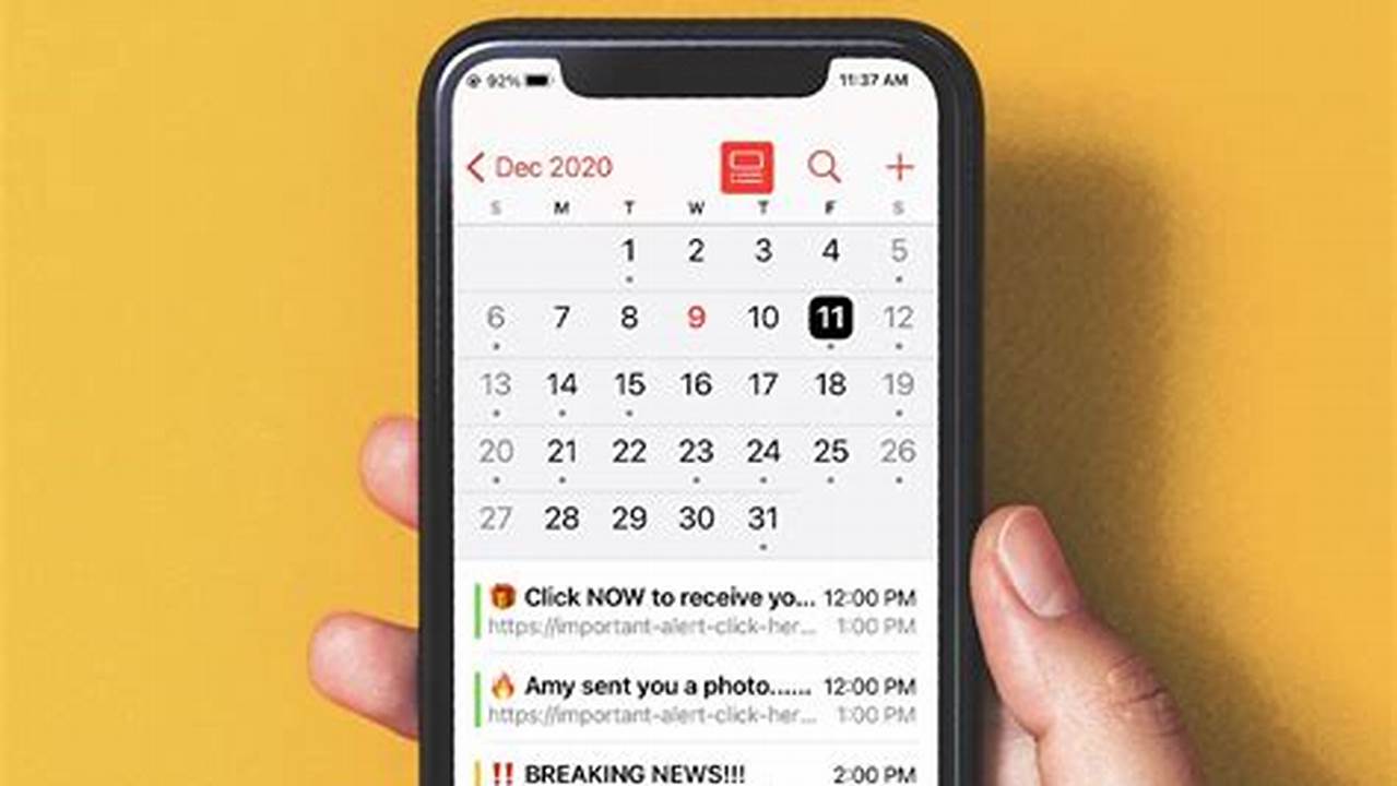 Calendar App Spam Iphone