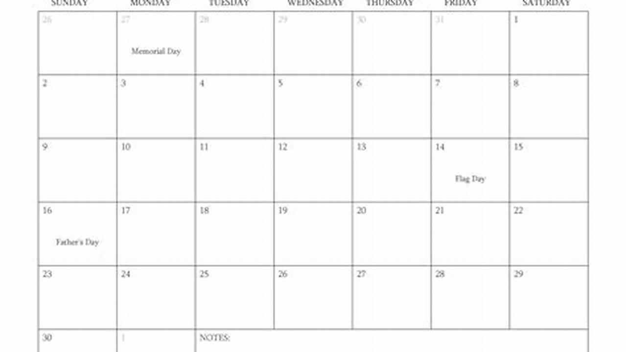 Calendar For June 2024 With Events Synonym