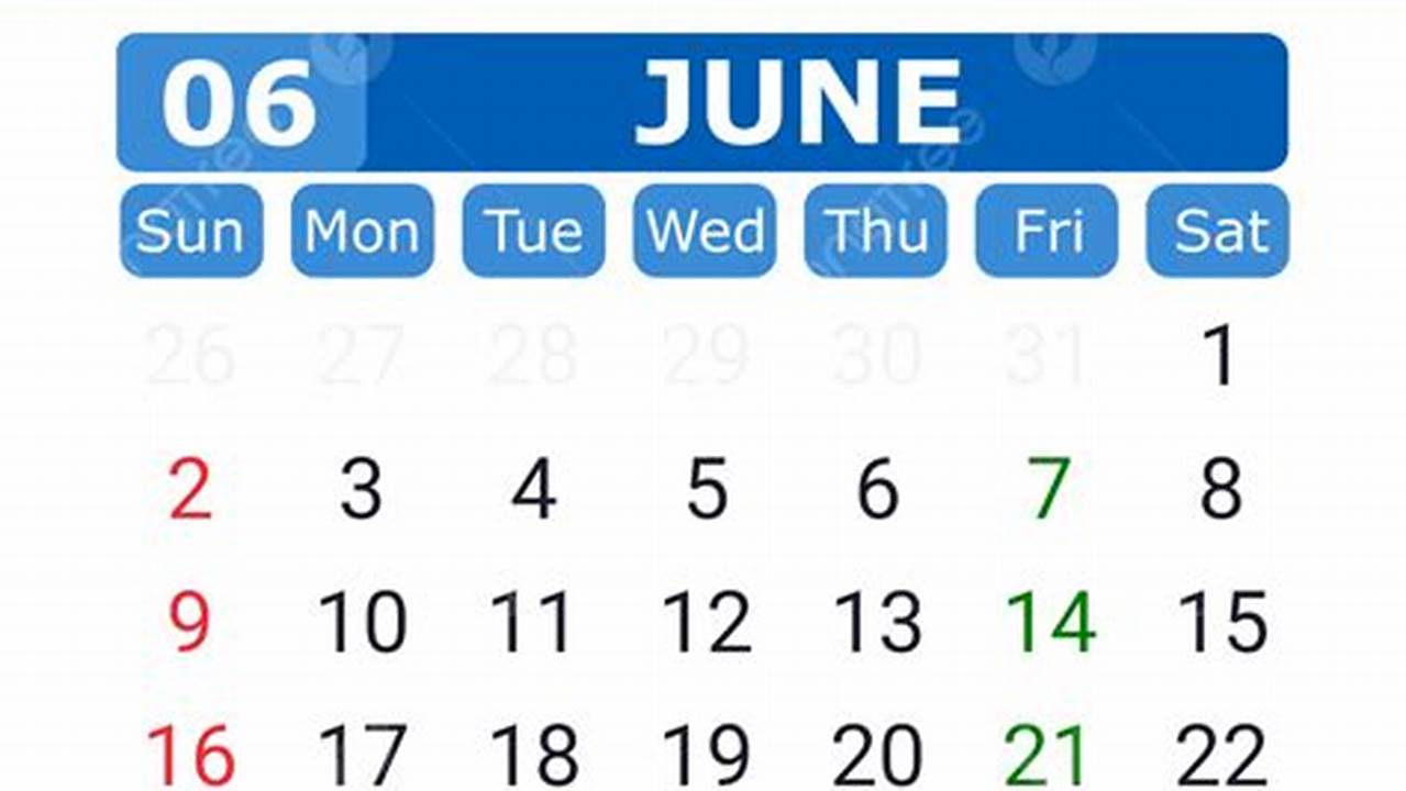 Calendar For The Month Of June 2024