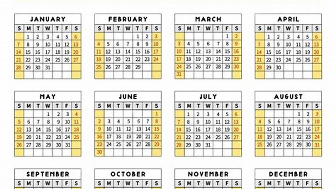 Calendar Grid 2024