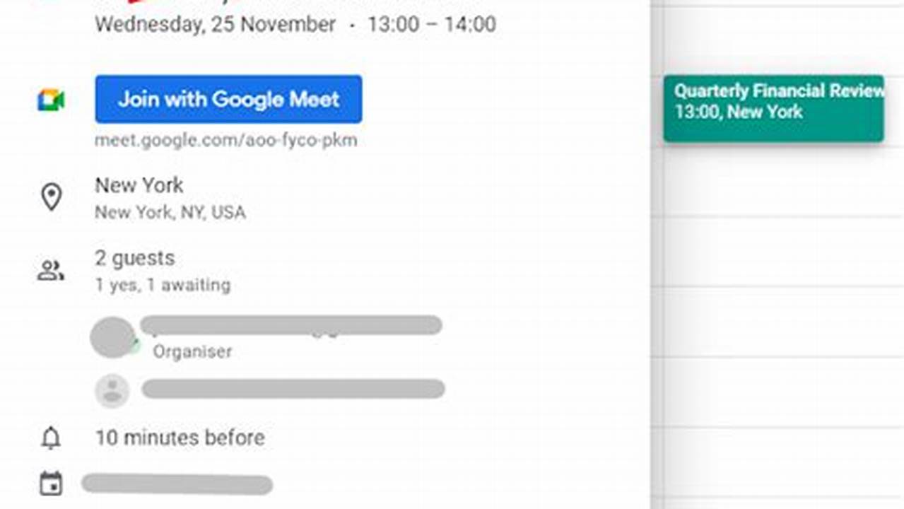 Calendar Invite Google Meet