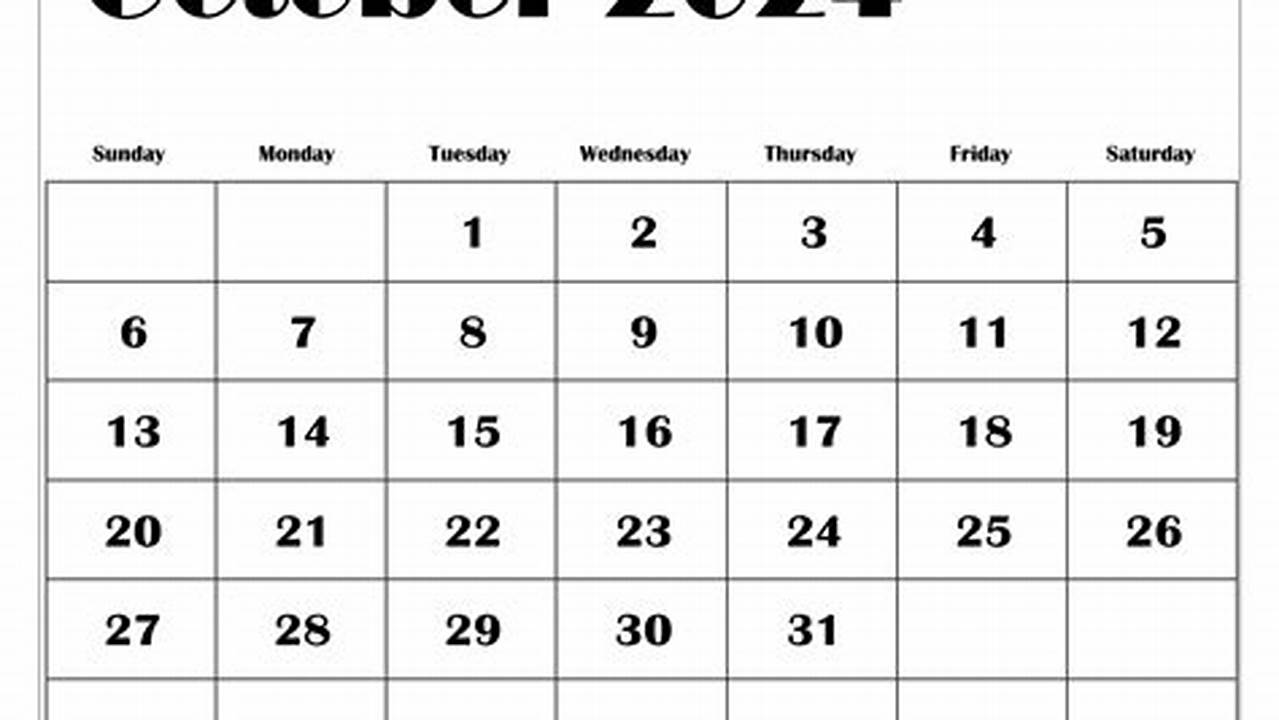 Calendar October 12 2024