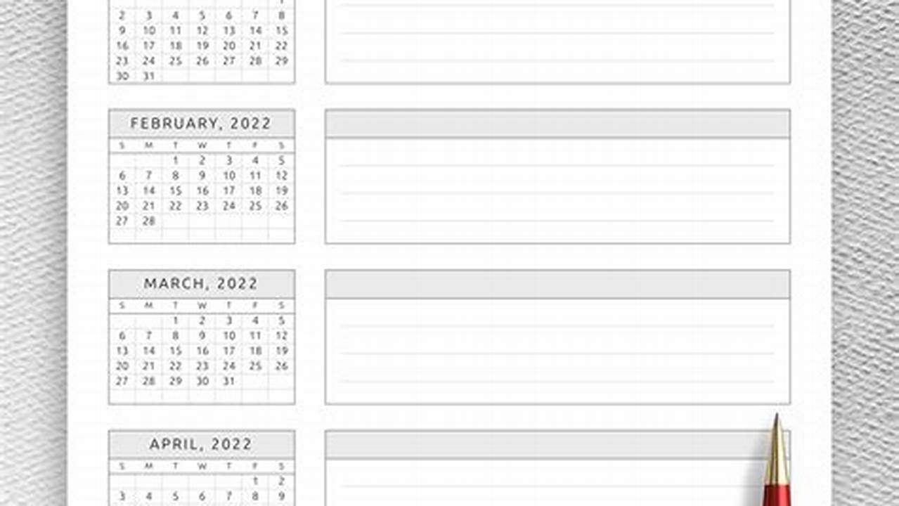 Calendar Of Events Template Free