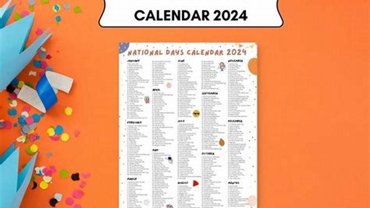 Calendar Of National Days 2024