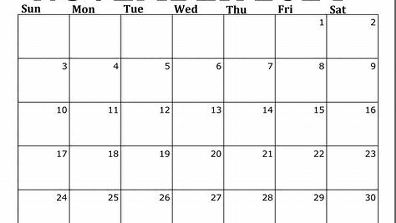 Calendar Of November 2024