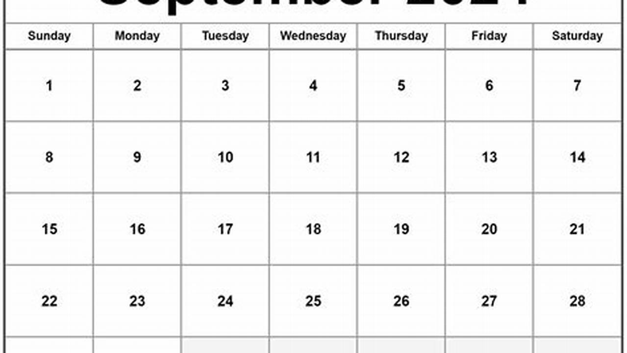 Calendar Of September 2024