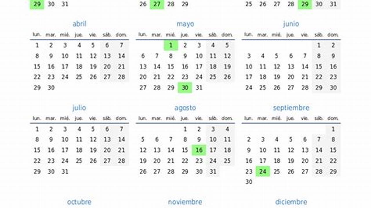 Calendario Dominicano 2024