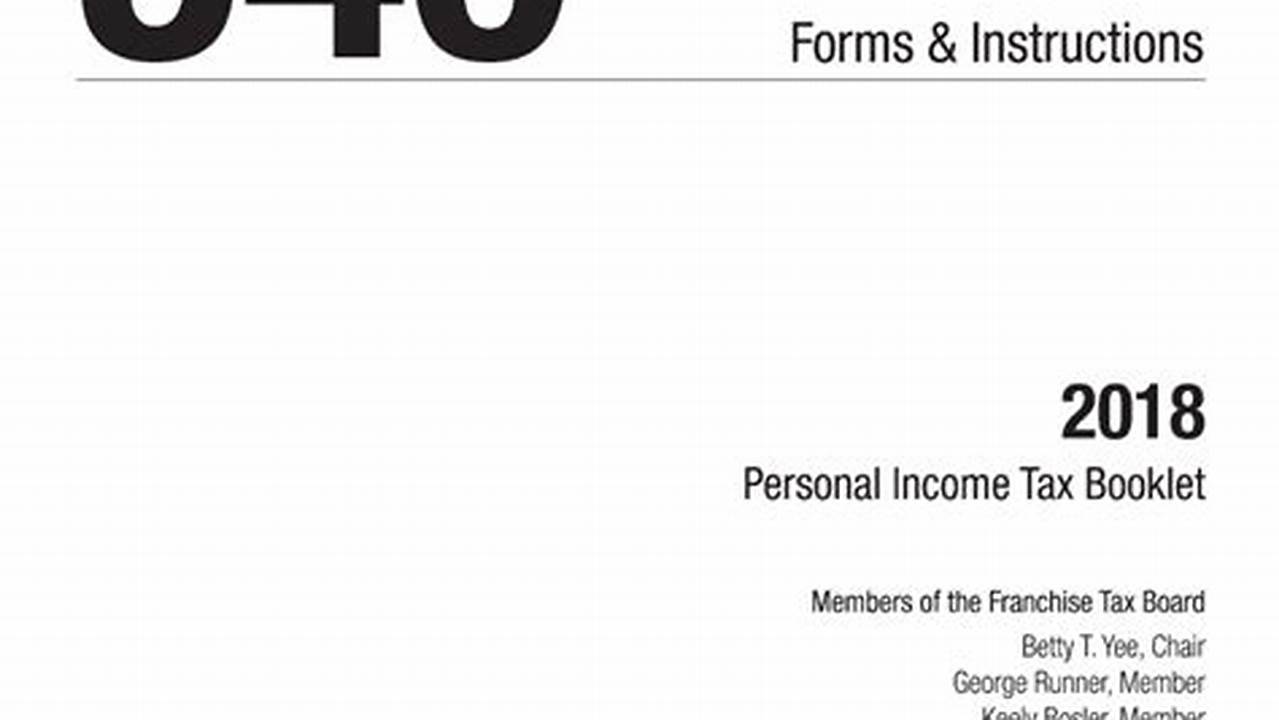 California Tax Form 540 2024