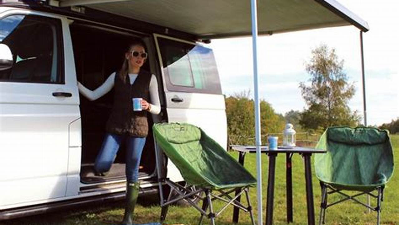 Campervan With Retractable Awning, Camping