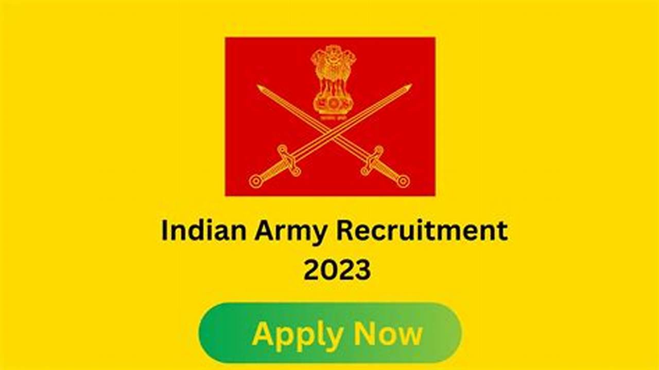 Candidates Can Apply By Visiting The Official Website Of The Indian Army At Joinindianarmy.nic.in., 2024