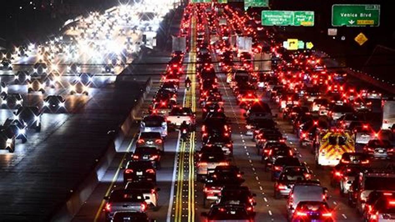 Cars, Trucks, And Sport Utility Vehicles (Suvs) Drive On The 405 Freeway During Rush Hour Traffic As Oil And Gasoline Fuel Prices Experienced An Increase On March 10, 2022 In Los Angeles, California., 2024