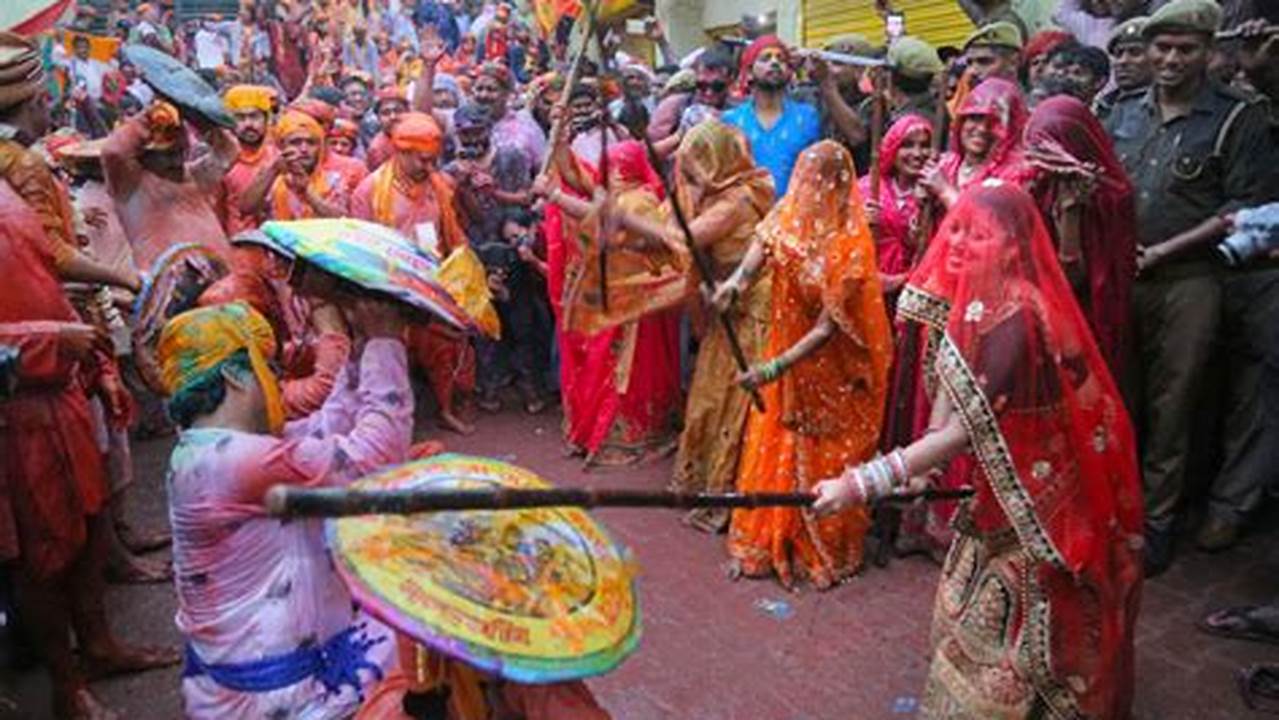 Celebration In Mathura, Uttar Pradesh;, 2024