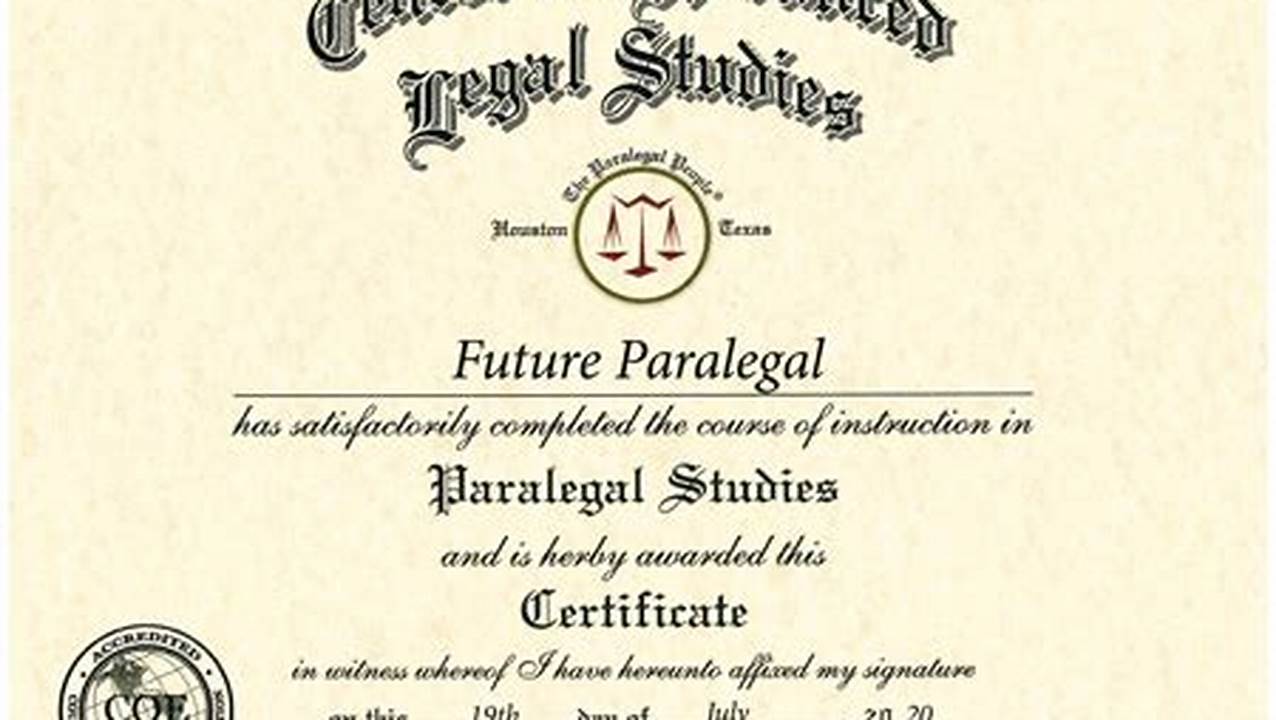 Certified Paralegal Exam, Collages