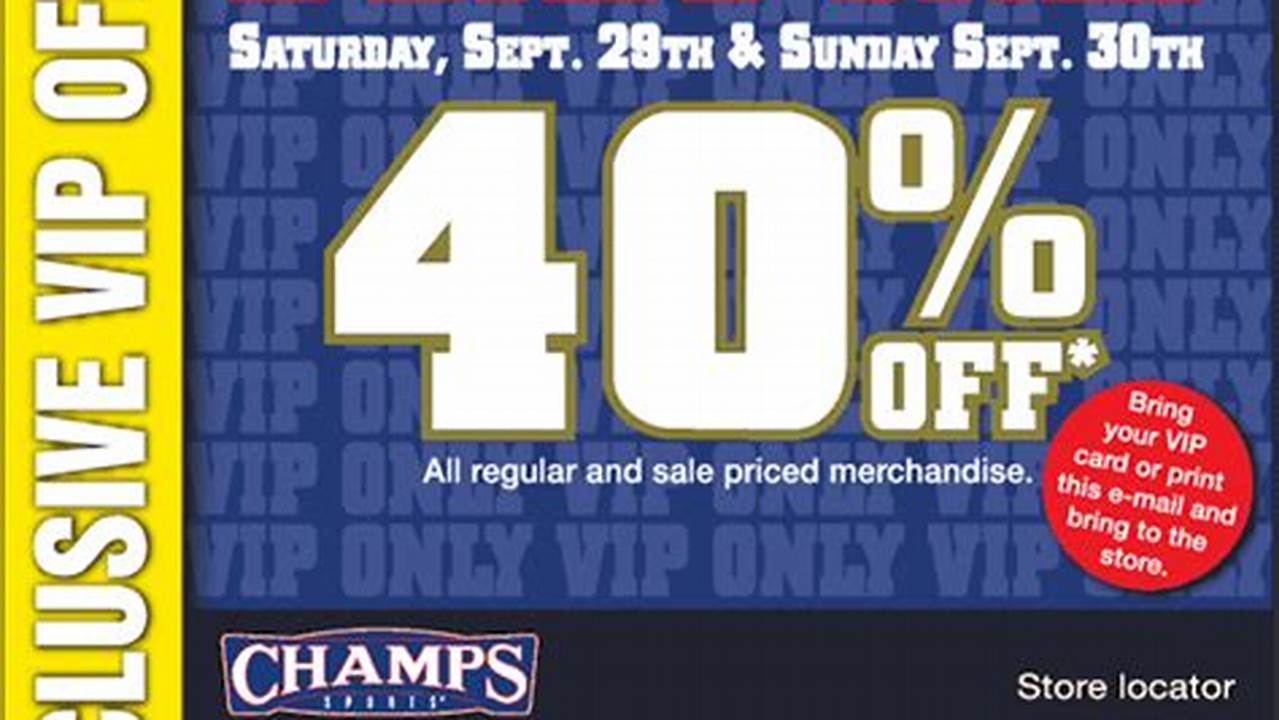 Champs Coupon Code 2024