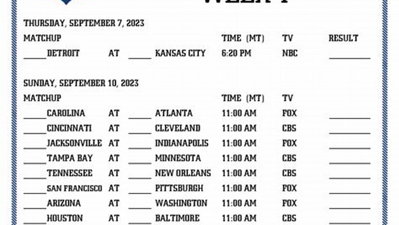 Chargers Nfl Schedule 2024