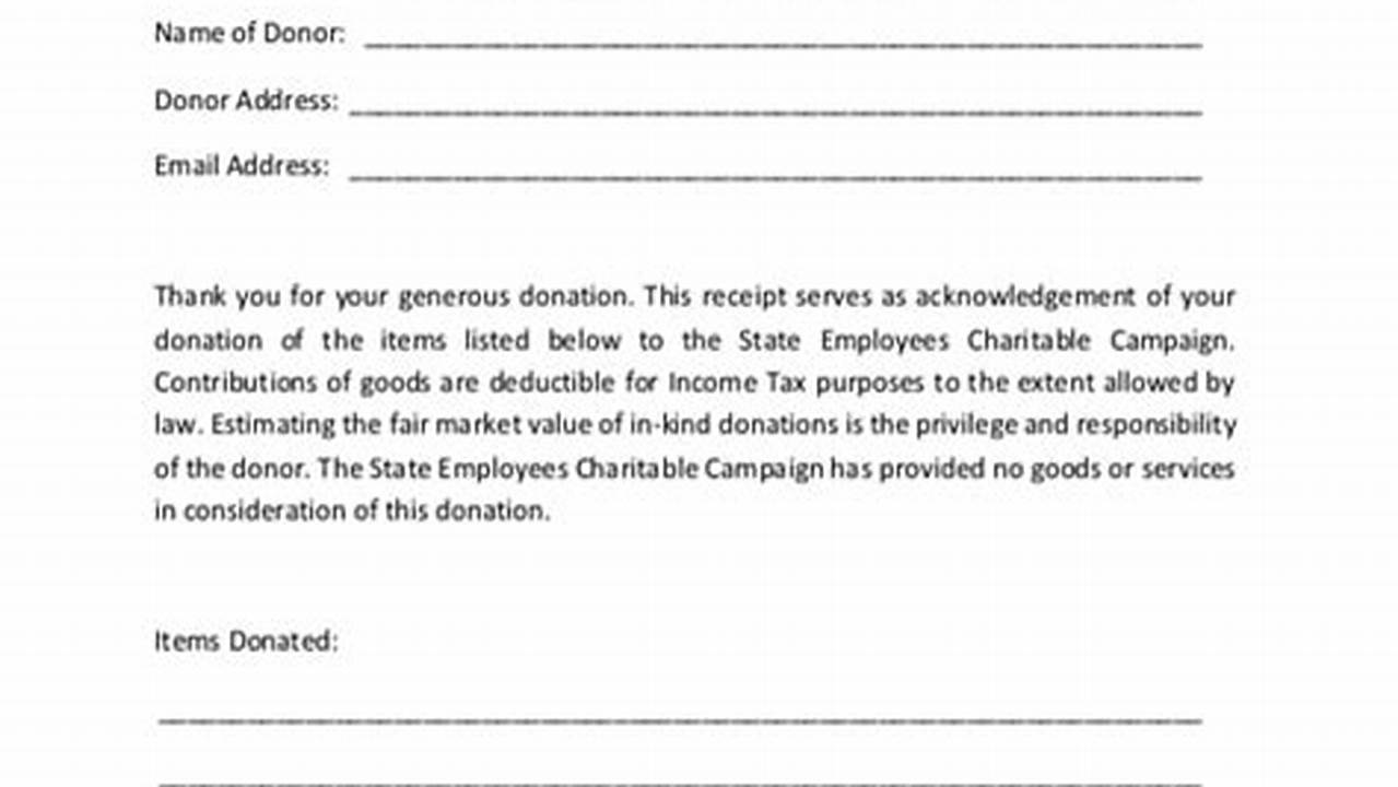 Charitable Donation Receipt Template: A Guide for Nonprofits