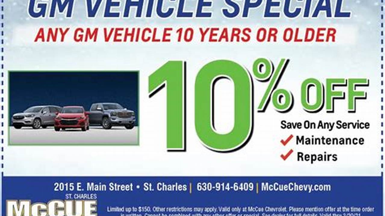 Chevrolet Service Coupons 2024