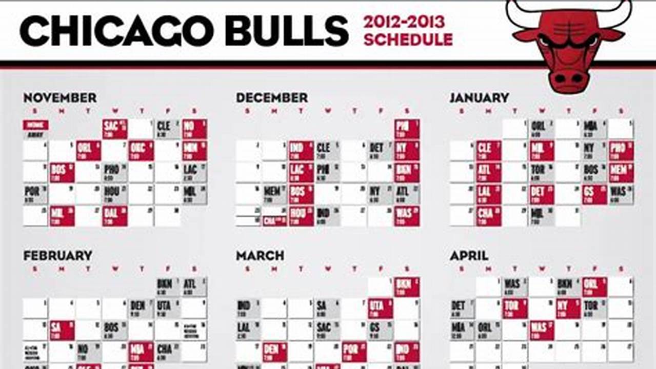 Chicago Bulls Schedule 2024-24