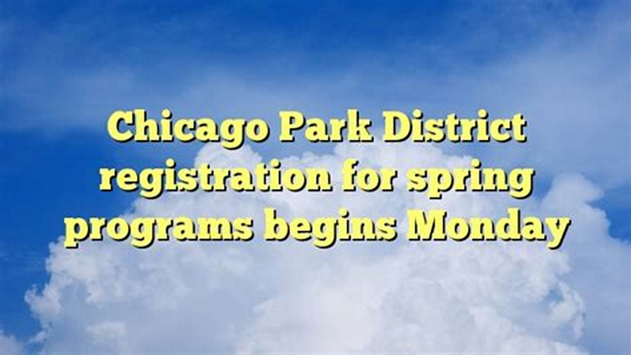 Chicago Park District Programs 2024