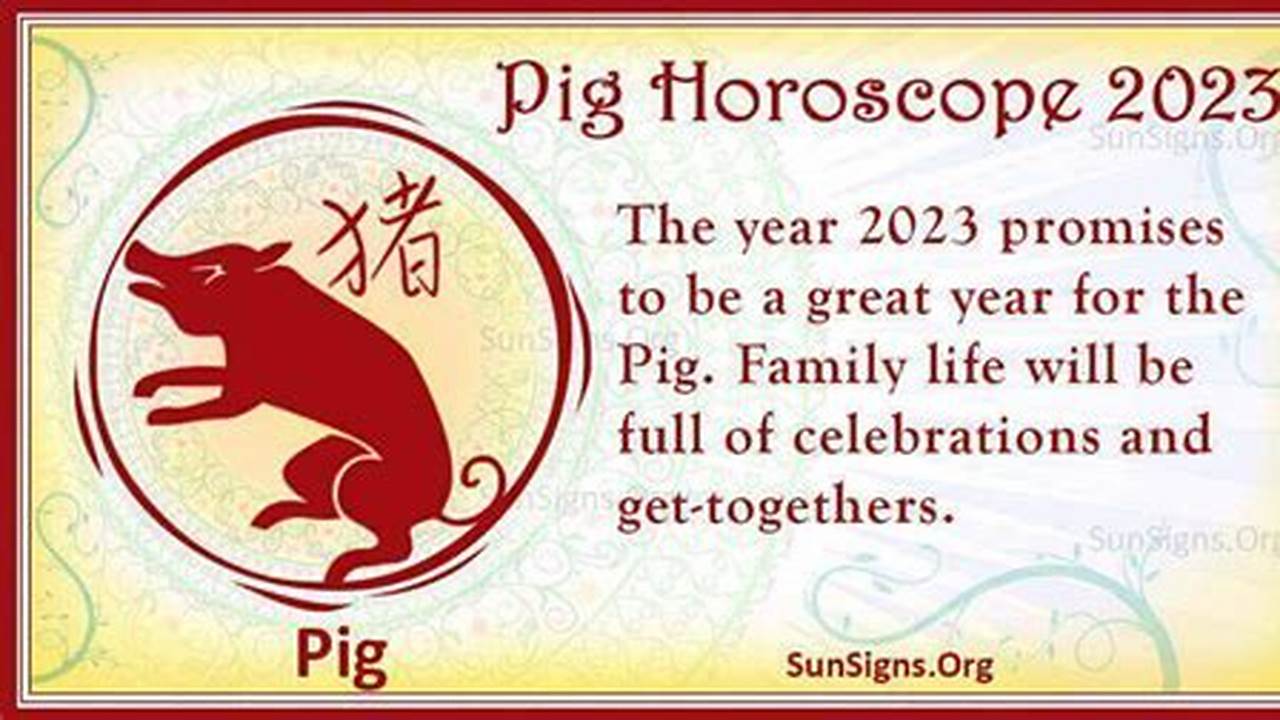 Chinese New Year 2024 Predictions For Pig