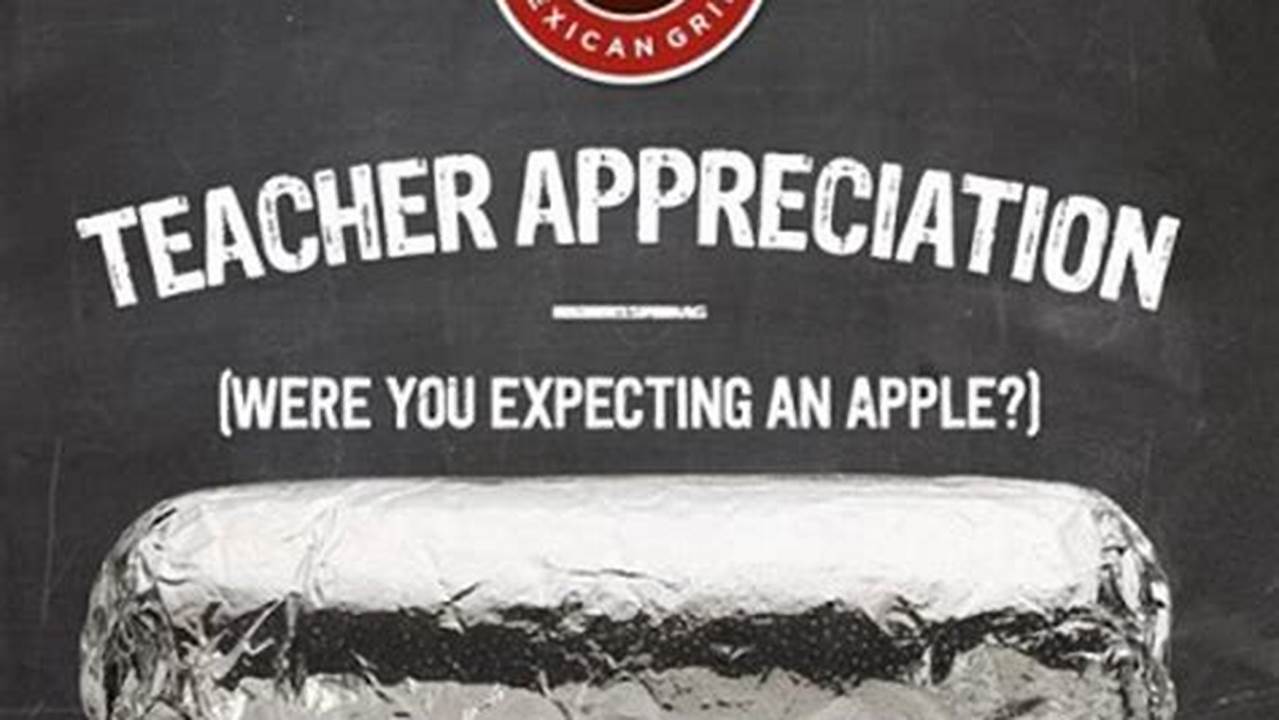 Chipotle Teacher Appreciation 2024