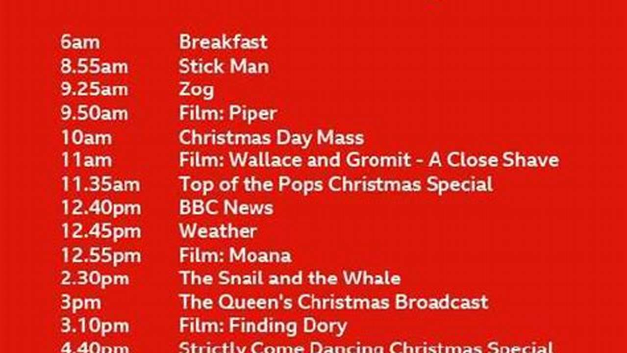 Christmas Tv Schedule 2024