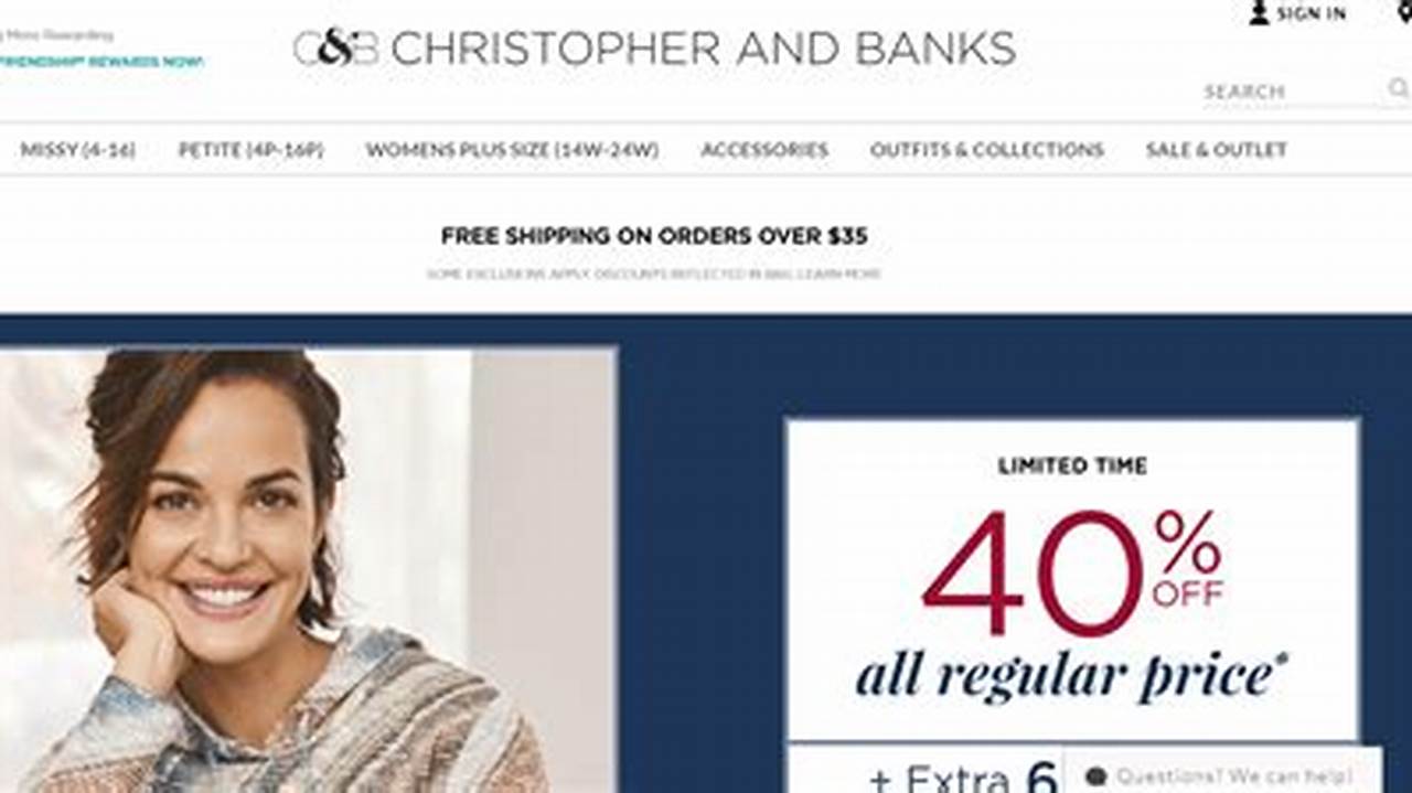 Christopher And Banks Promo Code 2024