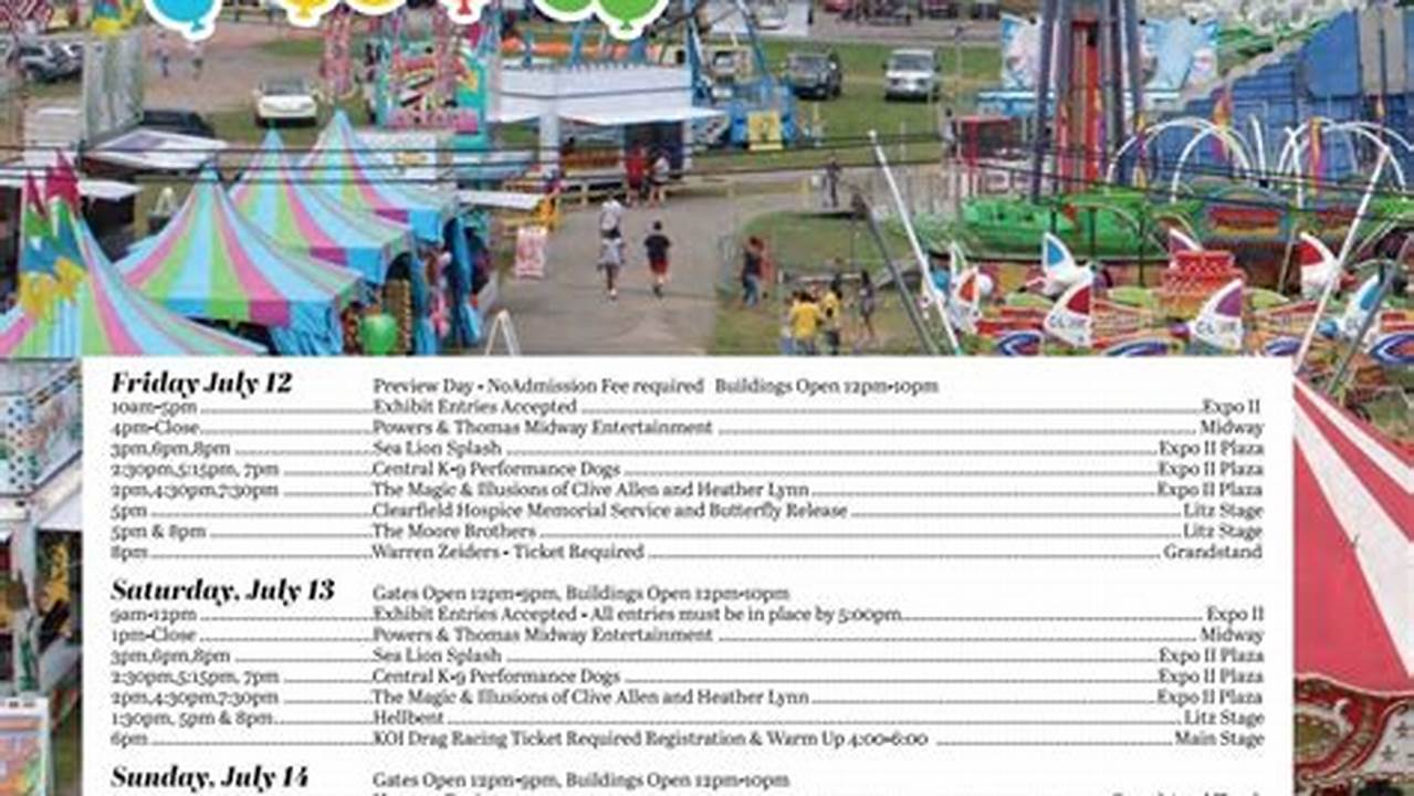 Clearfield County Fair 2024 Schedule