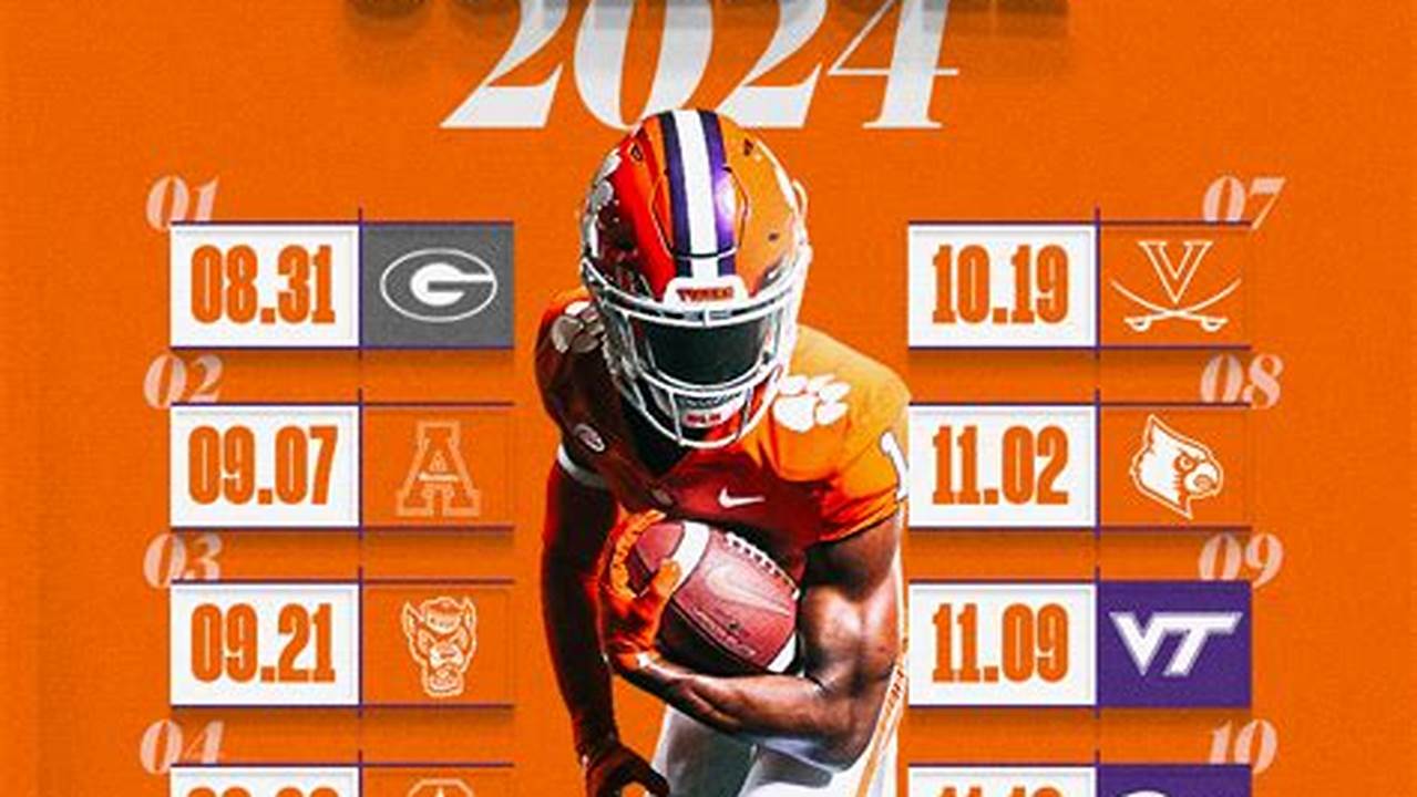 Clemson Football Schedule 2024-24