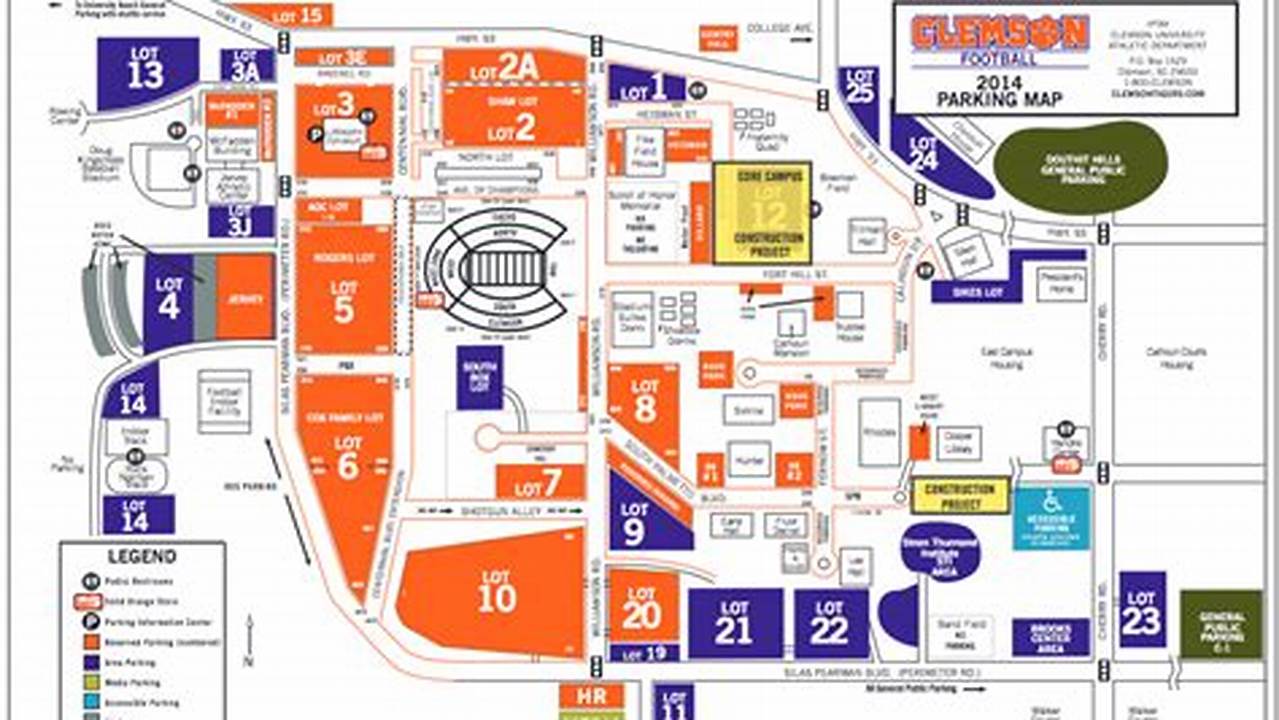 Clemson Parking Map 2024