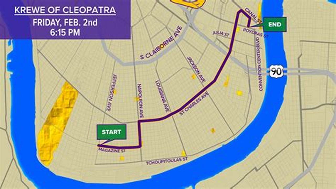 Cleopatra Parade Route 2024