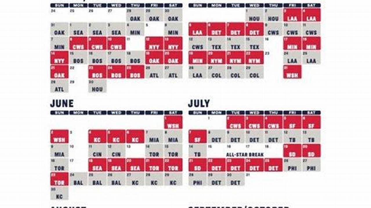 Cleveland Guardians Schedule 2024 Pdf Printable