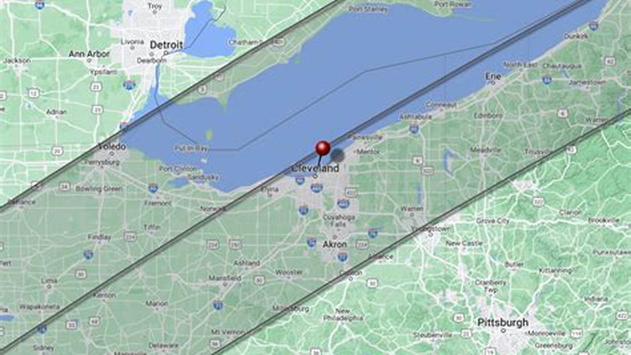 Cleveland Is Very Close To The Eclipse Centerline, Which Is Actually Over Lake Erie At This Point, And The Lucky., 2024