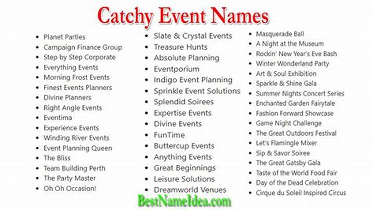 Click On The Event Name To Get More Information., 2024