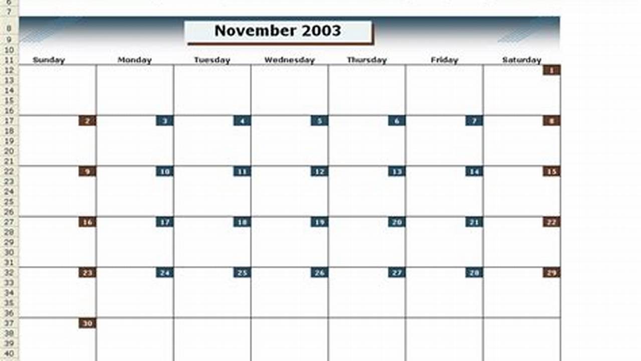 Click The Download Button On The Template Page, Open The Template File In Excel, And Then Edit And Save Your Calendar., 2024