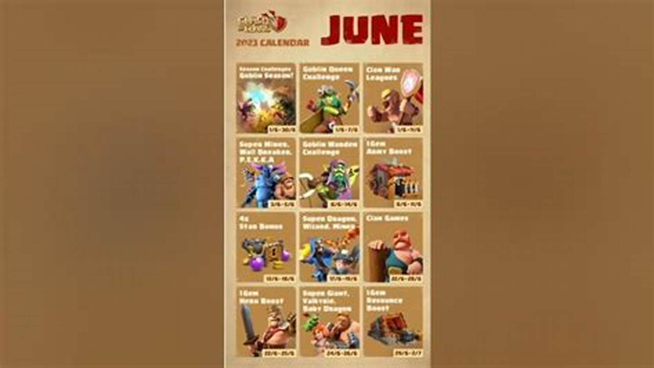 Coc June Calendar