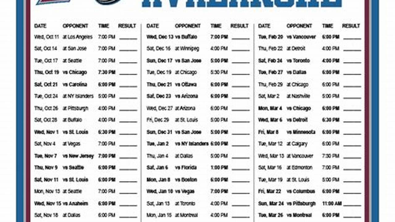 Colorado Game Schedule 2024