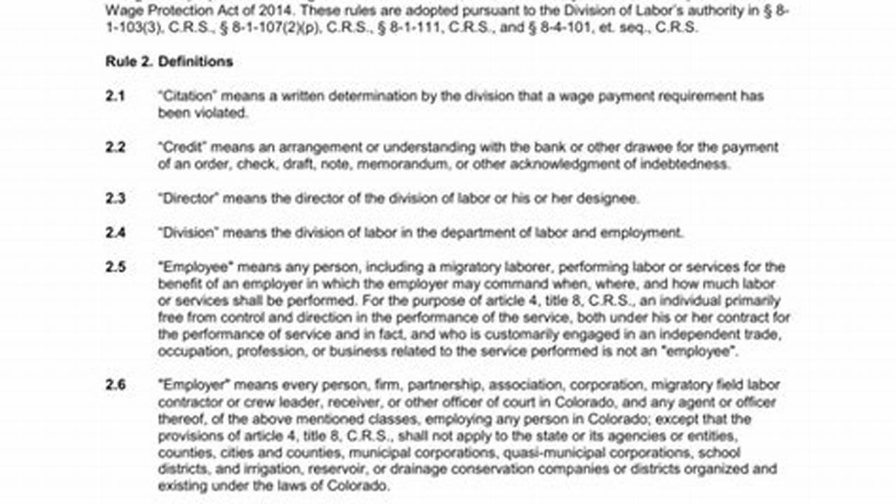 Colorado Wage Act 2024