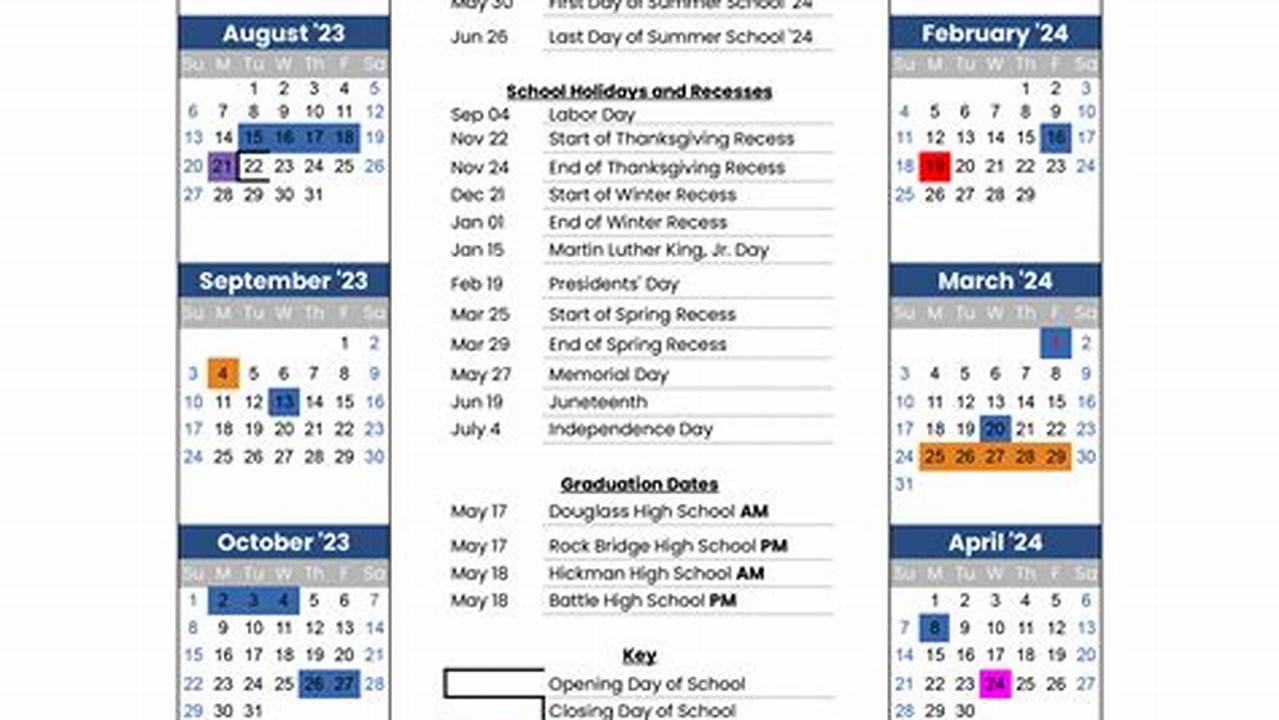 Columbia Public Schools Calendar 2024-24