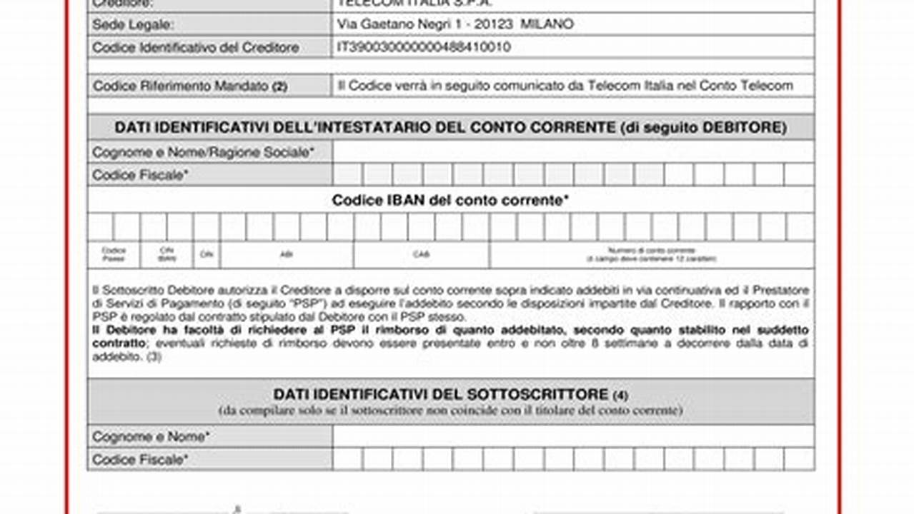 Come Funziona Il Modello Richiesta Addebito Su Conto Corrente Agenzia Entrate Editabile?, IT Modello