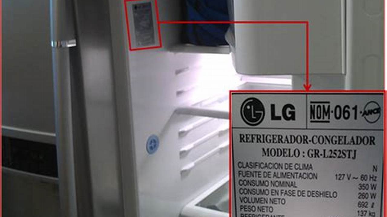 Como Saber El Modelo De Mi Refrigerador Lg