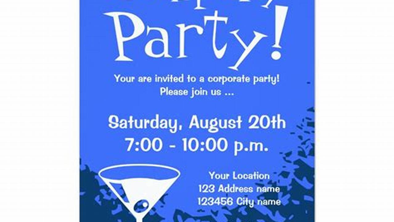 Company Party Invitation Template: A Comprehensive Guide