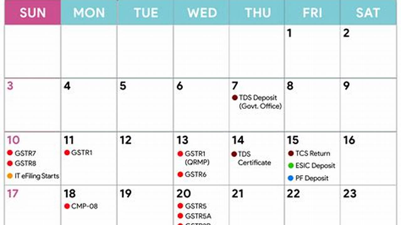 Compliance Calendar 2024-25