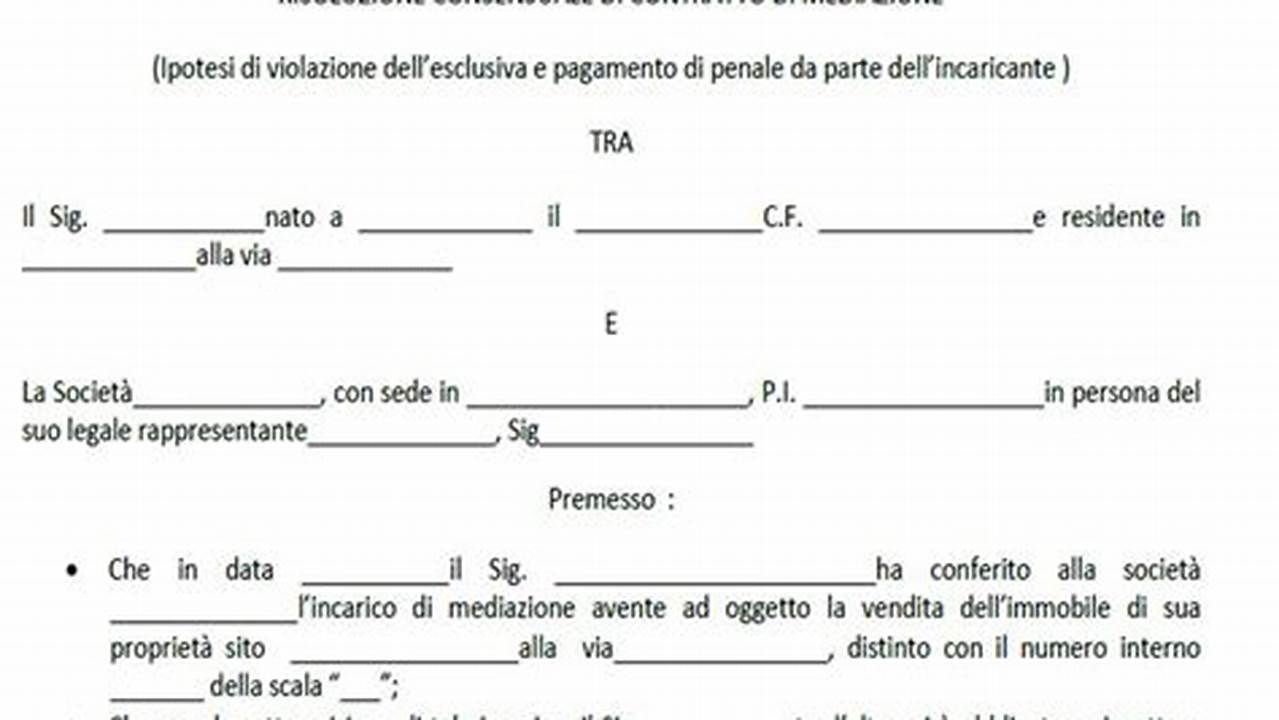 Comunicazione Formale Di Risoluzione Del Contratto., IT Modello