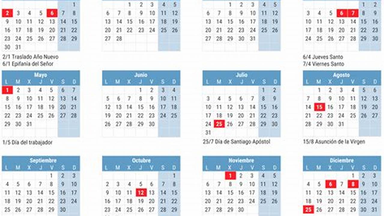 Consulta El Calendario Laboral De Castilla Y León De Con Los Días Festivos De 2024., 2024