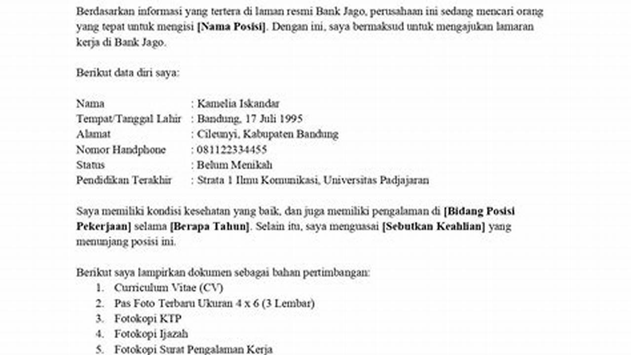 Panduan Super Jitu Menulis Surat Lamaran Kerja yang Bikin Rezeki Lancar!