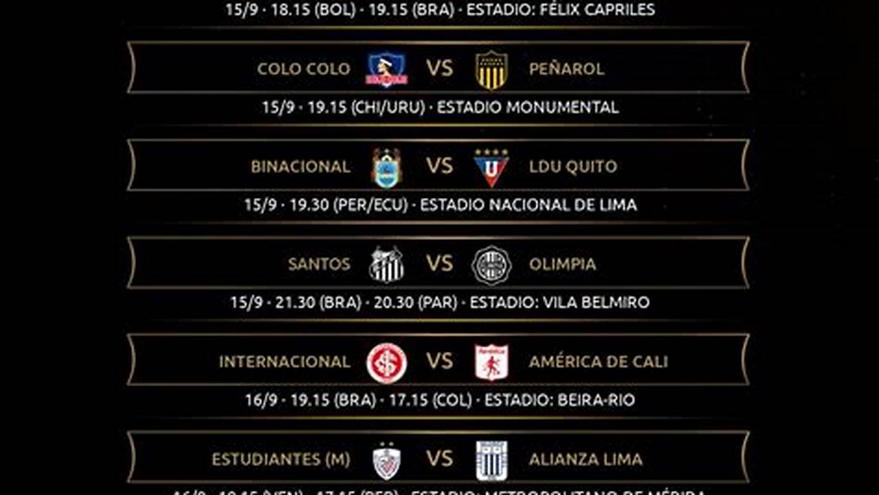 Copa Libertadores 2024 Partidos Por Fecha
