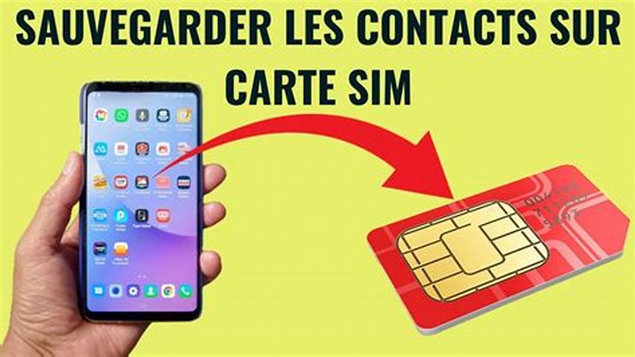 Copier Les Contacts De La Carte Sim Vers Le Téléphone