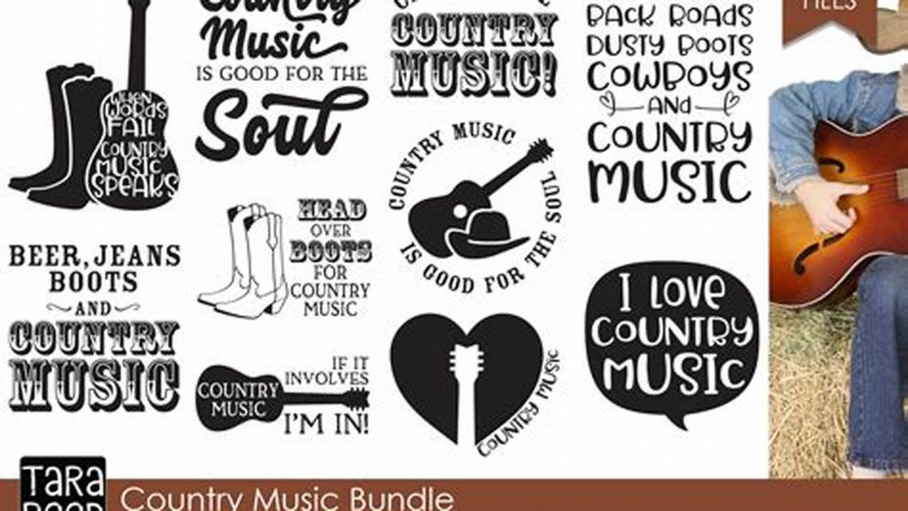 Country Music, Free SVG Cut Files
